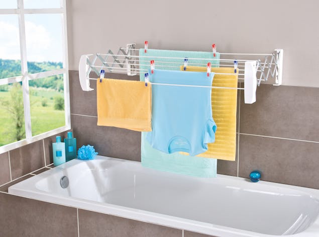 New Leifheit Wall Dryer Teleclip 74 Extendable 7.4M Length 83304