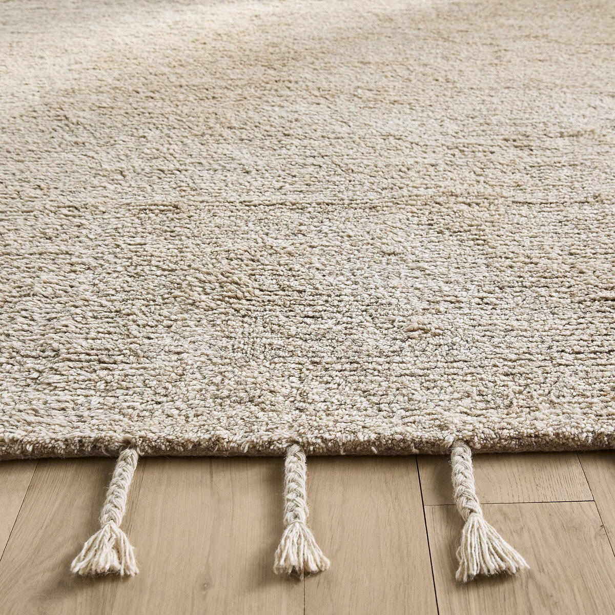 Tapis épais carré 100% laine, noué main, Neroli