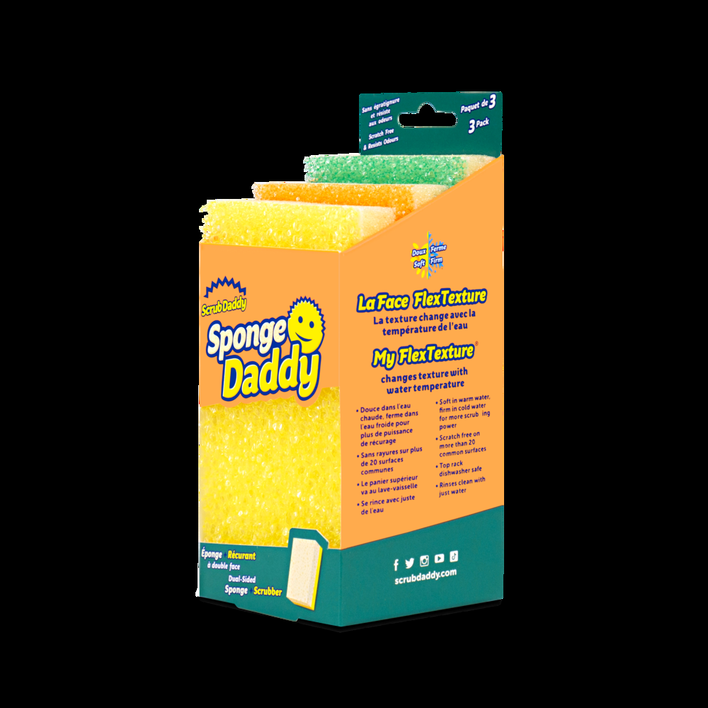 Scrub Daddy All-Purpose Gentle Scrub Cleaning Sponge, 3-pk