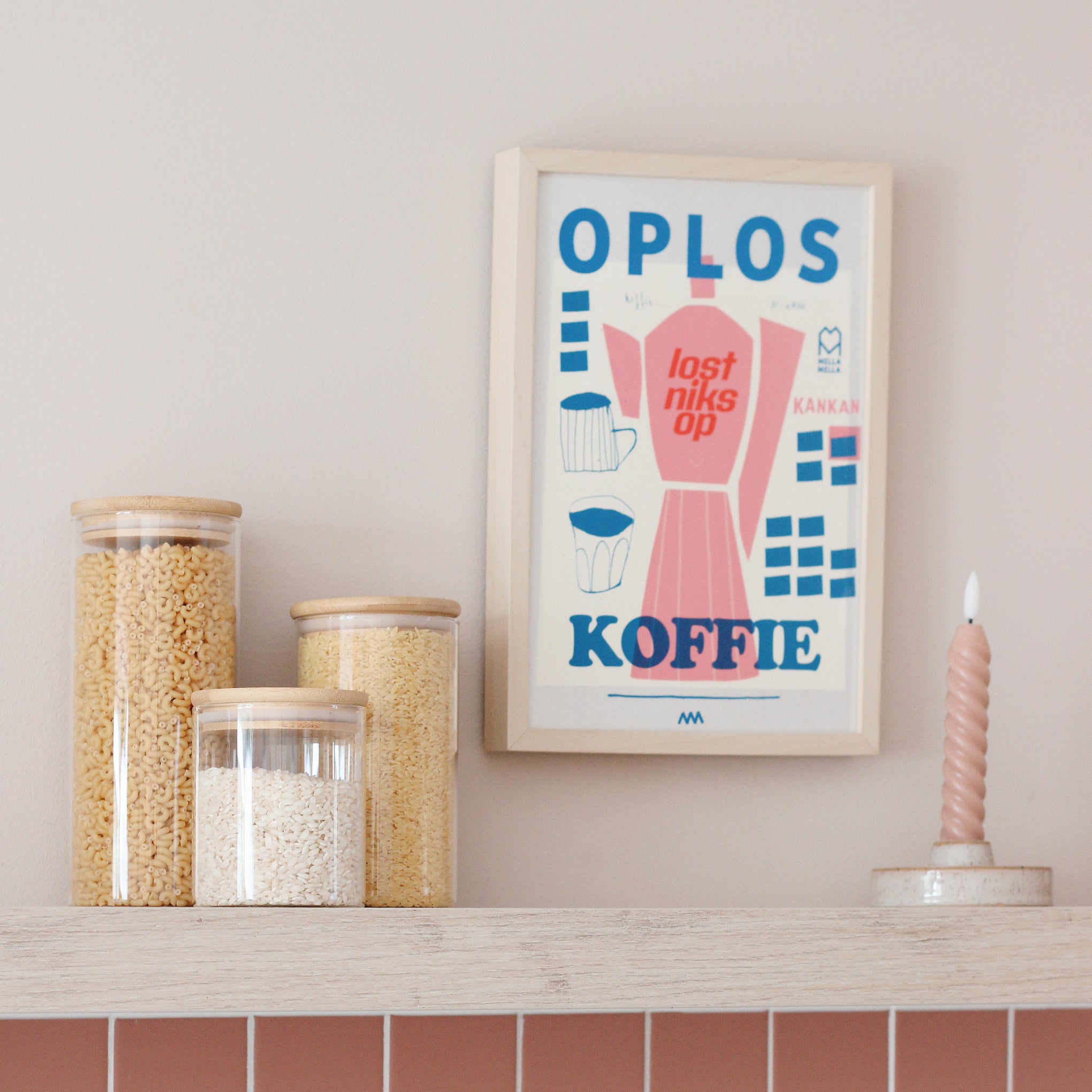 Krumble Voorraadpotten glas set van 3
