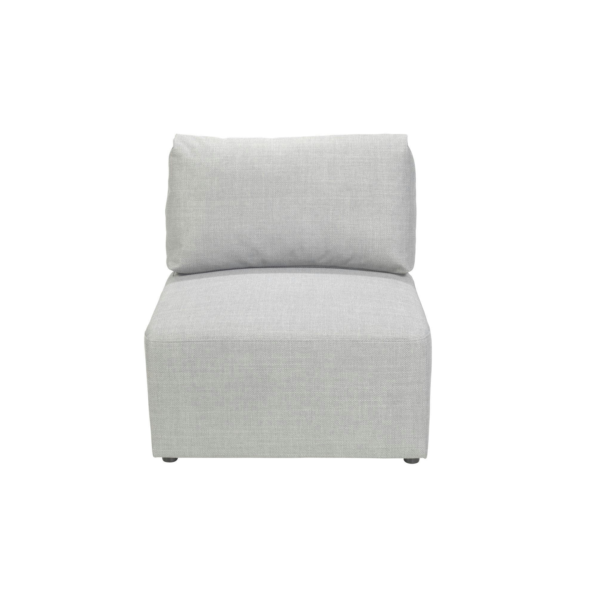 CARDINAL - Chauffeuse pour canapé modulable en tissu chiné gris