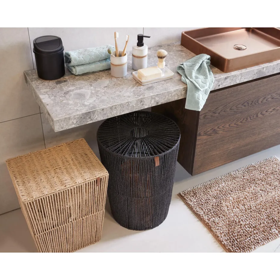 Kwantum Wasmanden | Wasmand Rope Rond  Zwart