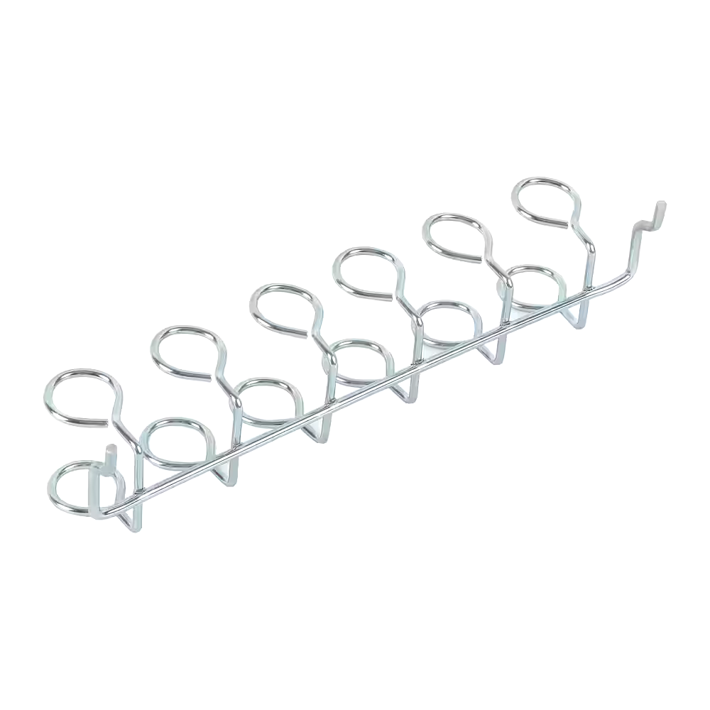 Mastercraft Wall Mount Steel Tool Holder fits 1/8-in & 1/4-in Pegboards, 1.5 x 2.75 x 6.75-in