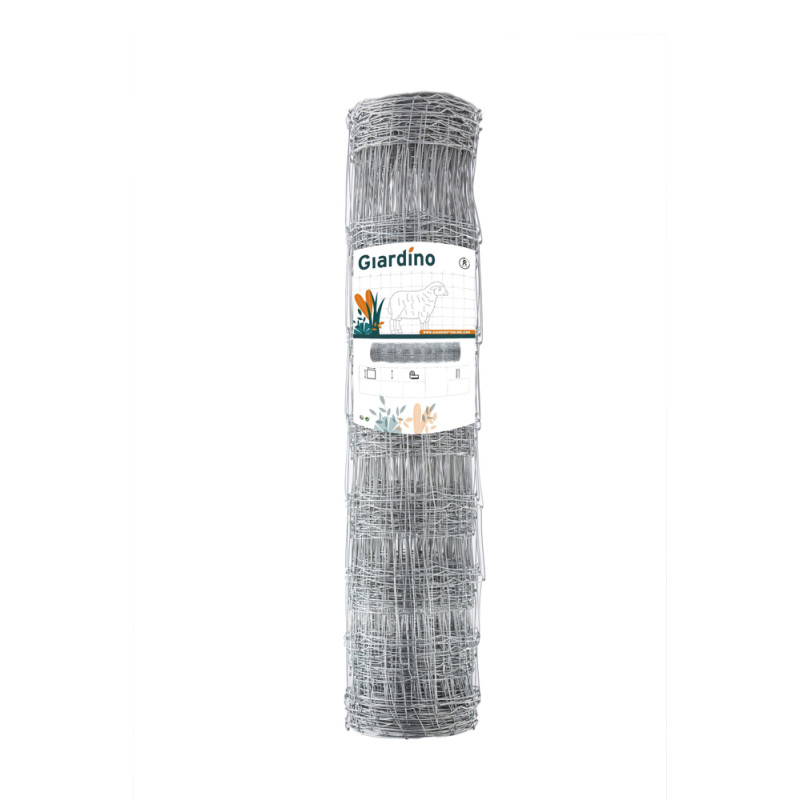Grillage noué léger pour mouton galvanisé 1,48 x 50 m GIARDINO