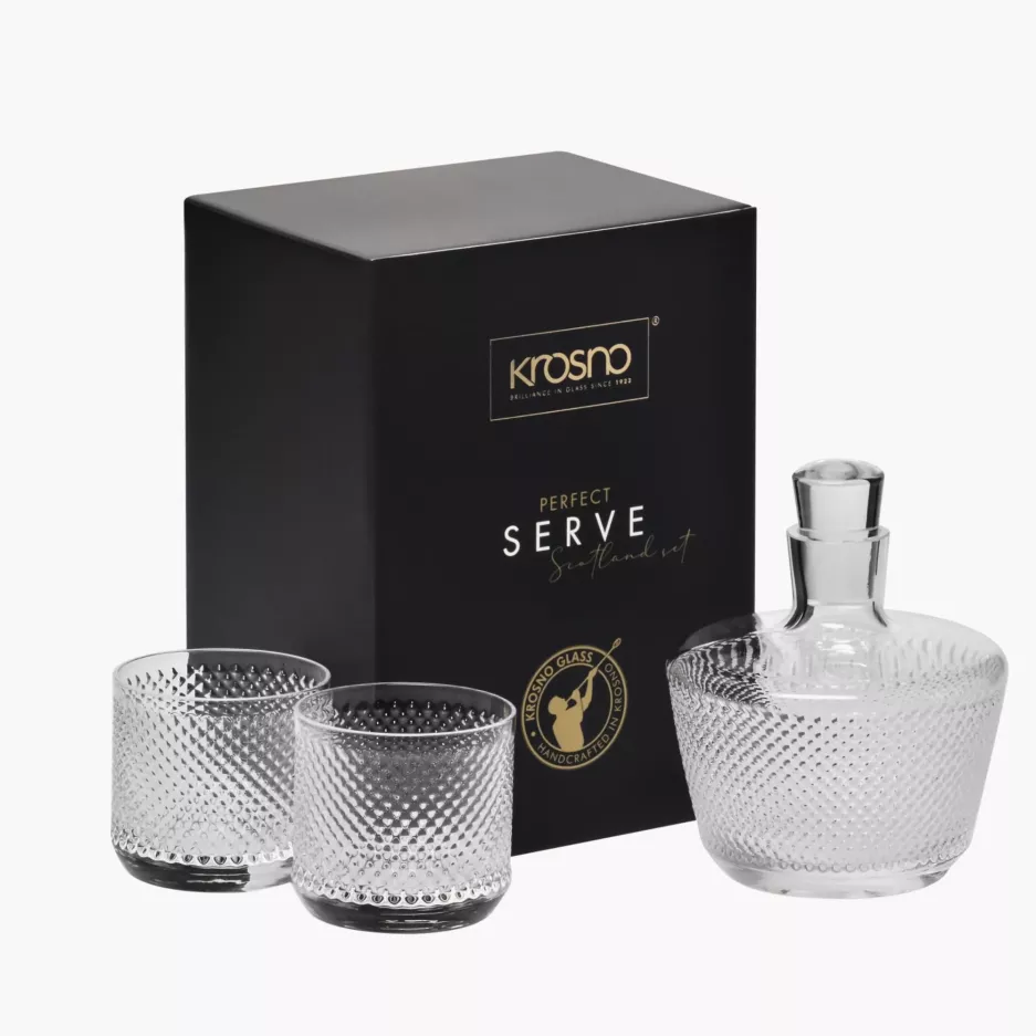Komplet do whiskey KROSNO Perfect Serve Scotland karafka 750 ml i 2 szklanki 270 ml