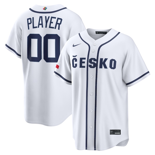 Czech Republic Baseball Nike 2026 World Baseball Classic Home Pick-A-Player Jersey - White