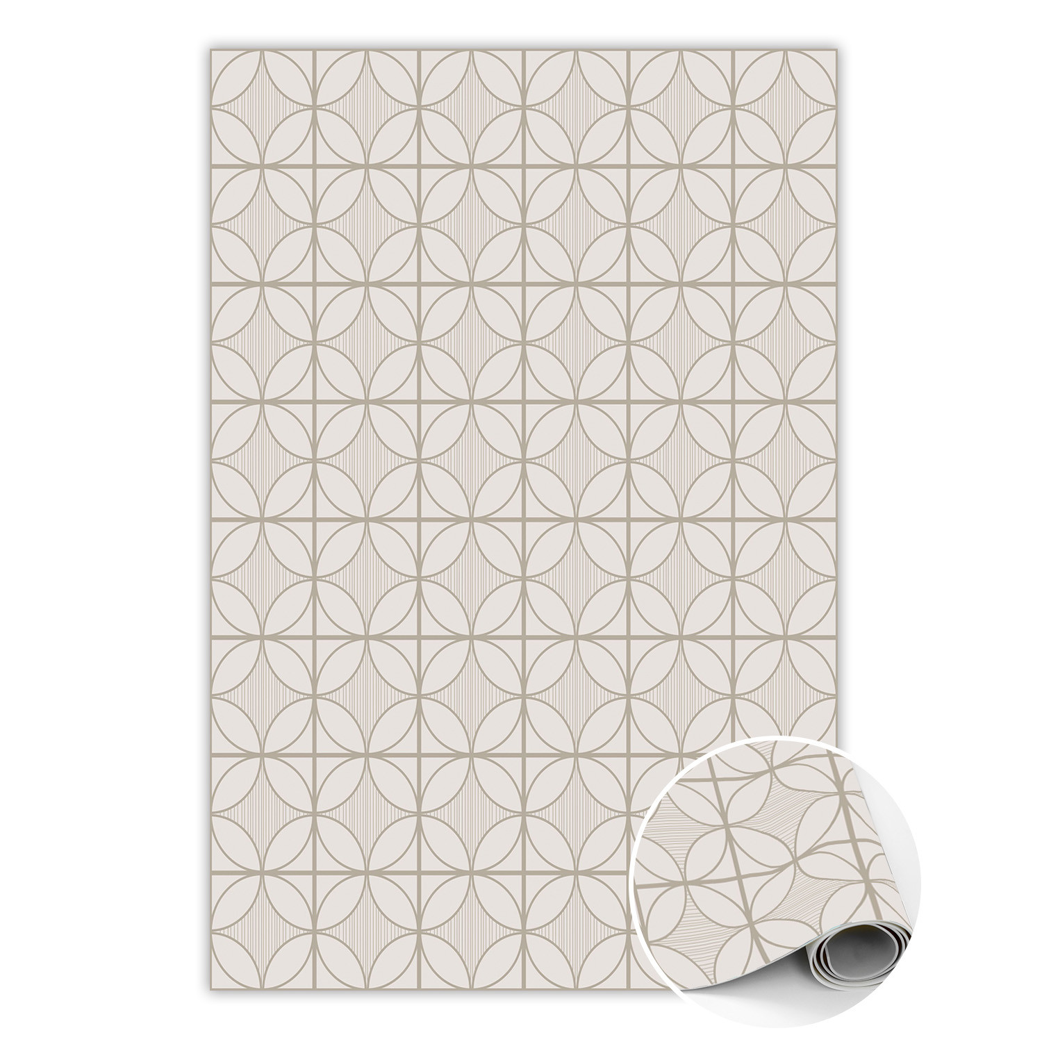 Dywan winylowy do domu Geometryczne koła 60 x 90 cm