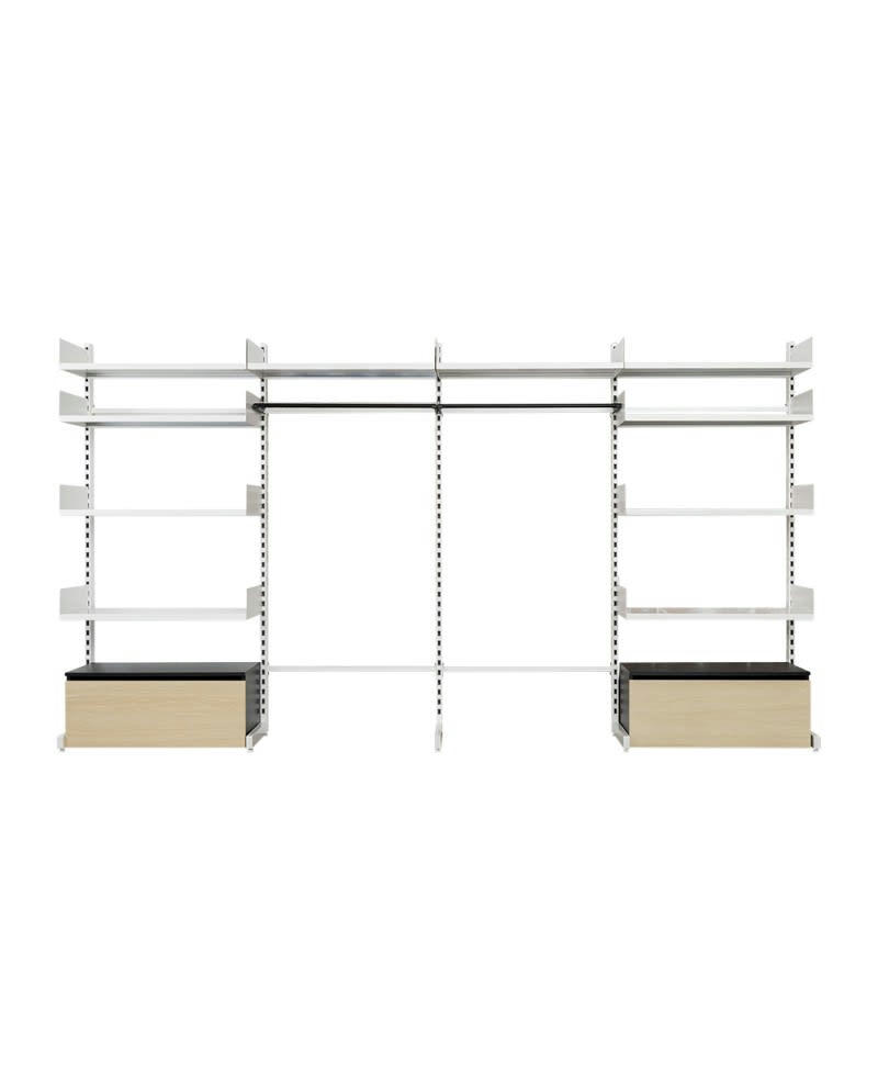 MOK - Dressing  ouvert modulable en métal blanc & autoportant