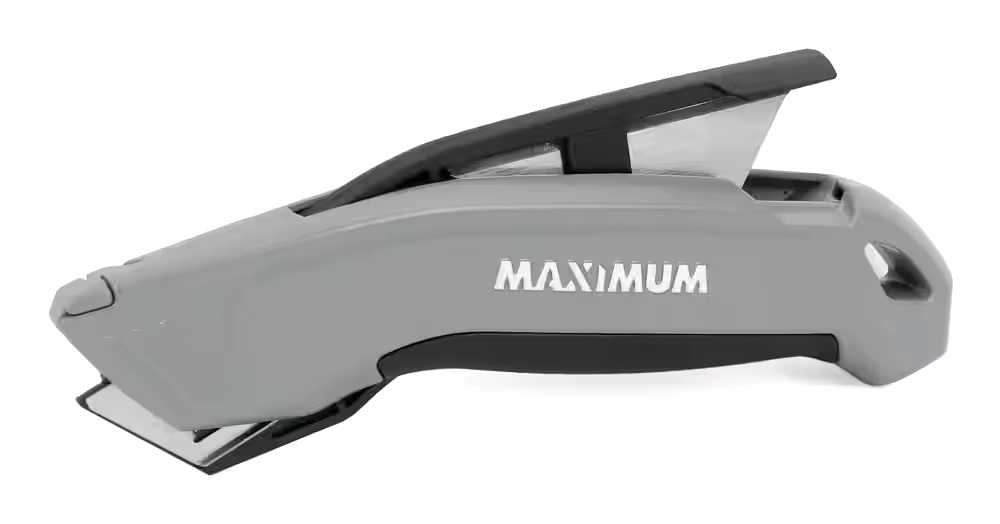 MAXIMUM Fixed Blade Utility Knife, Grey