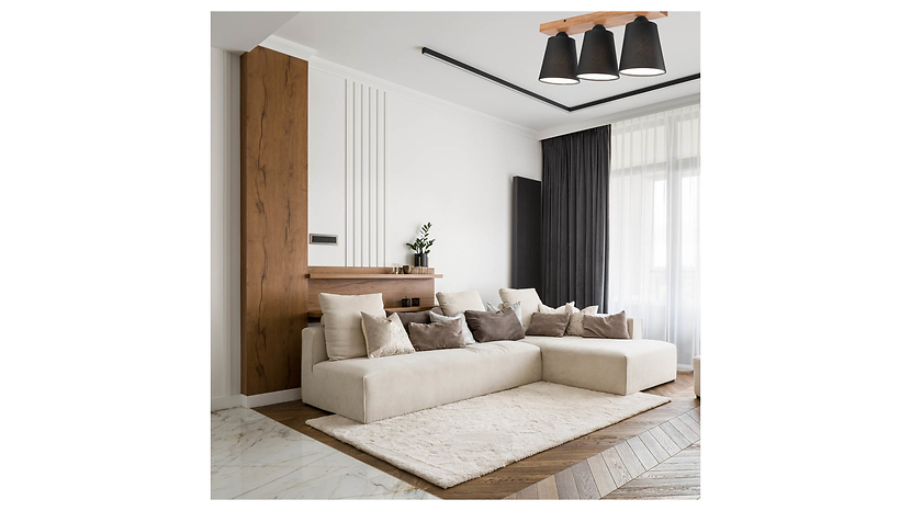 Lampa sufitowa Lula 3-punktowa czarno-brązowa