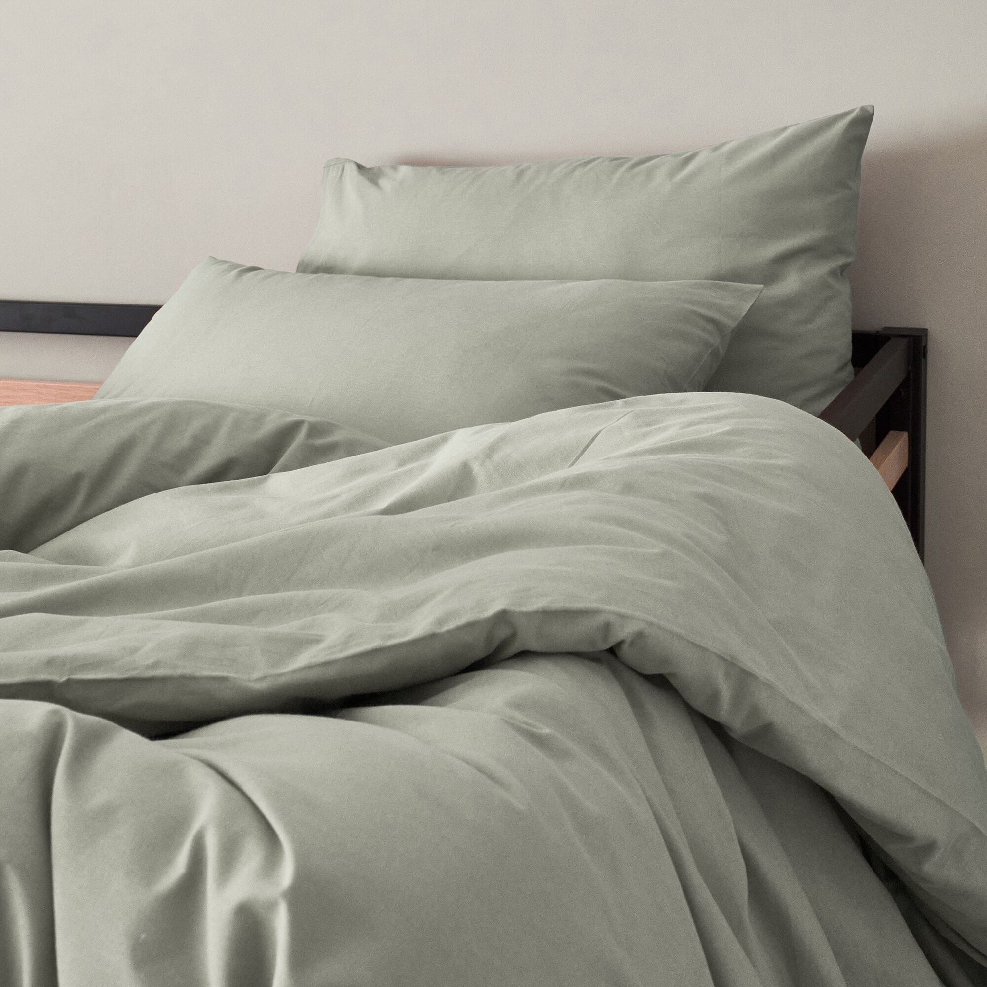 CALANQUES - Housse de couette en coton 140x200cm - vert olivier