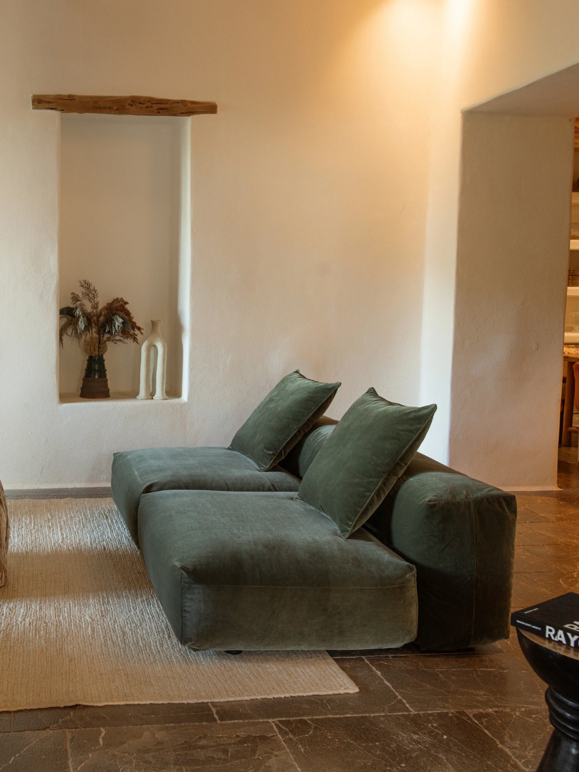 Modulares Samt-Sofa Vetsak (3-Sitzer)