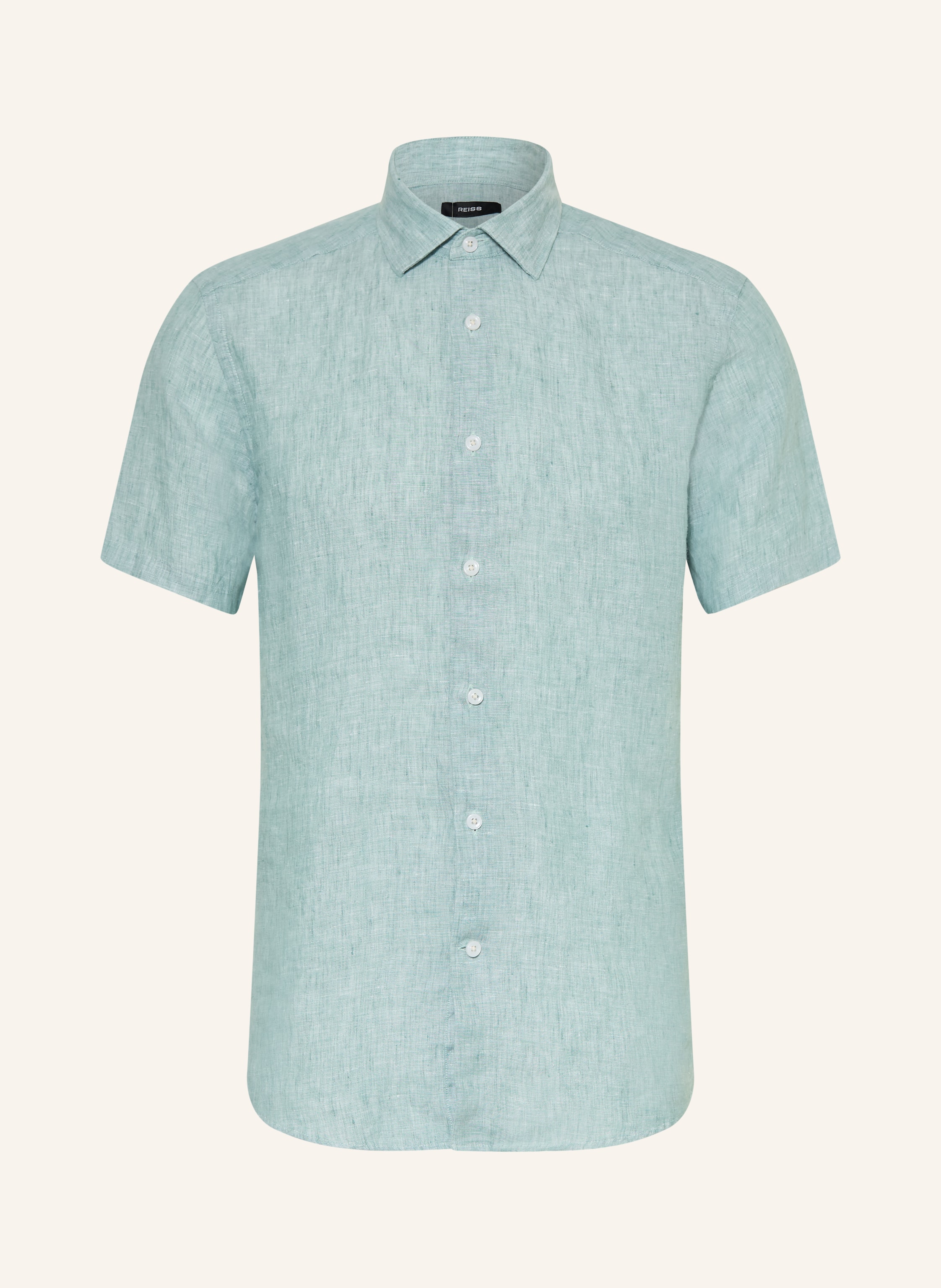 REISS Kurzarm-Hemd HOLIDAY Slim Fit aus Leinen