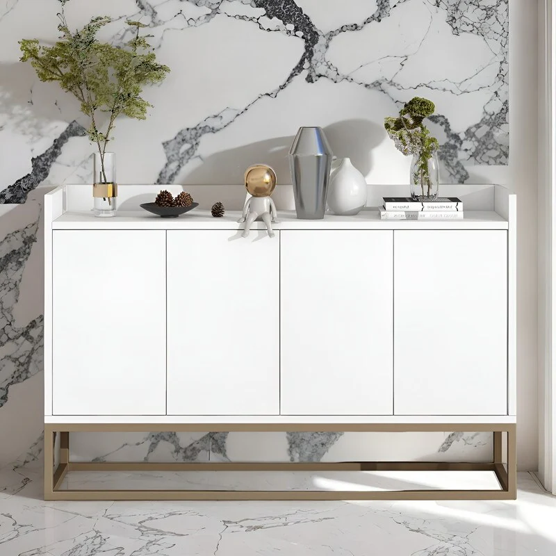 Modern Sideboard Elegant Buffet Storage Cabinet with Large Storage Space, for Dining Room, Entryway, Navy