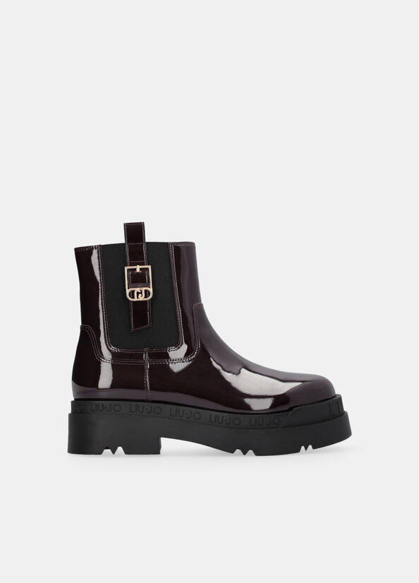 Stivaletti platform in vernice