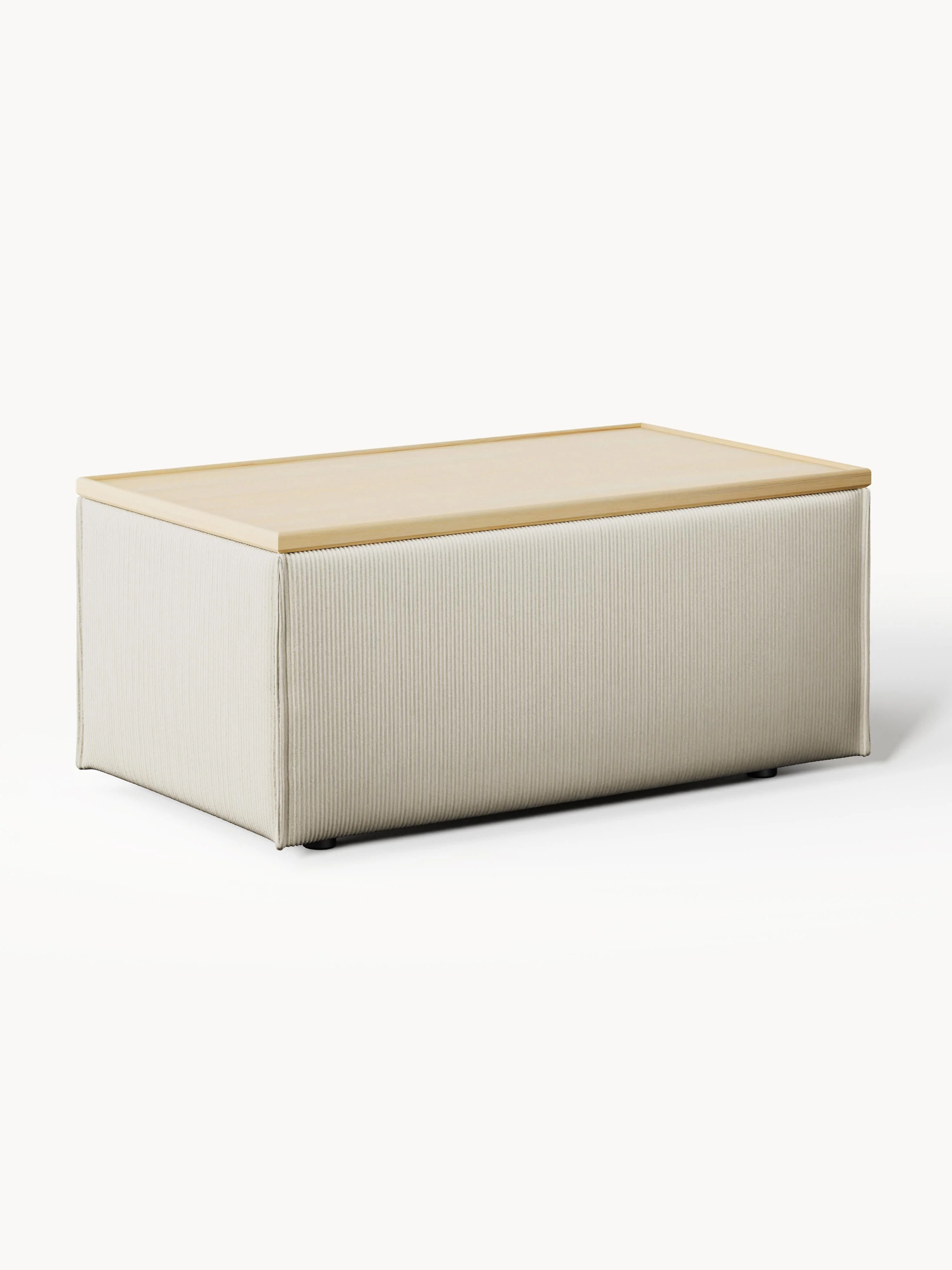 Sofa-Hocker Lennon aus Cord mit Stauraum