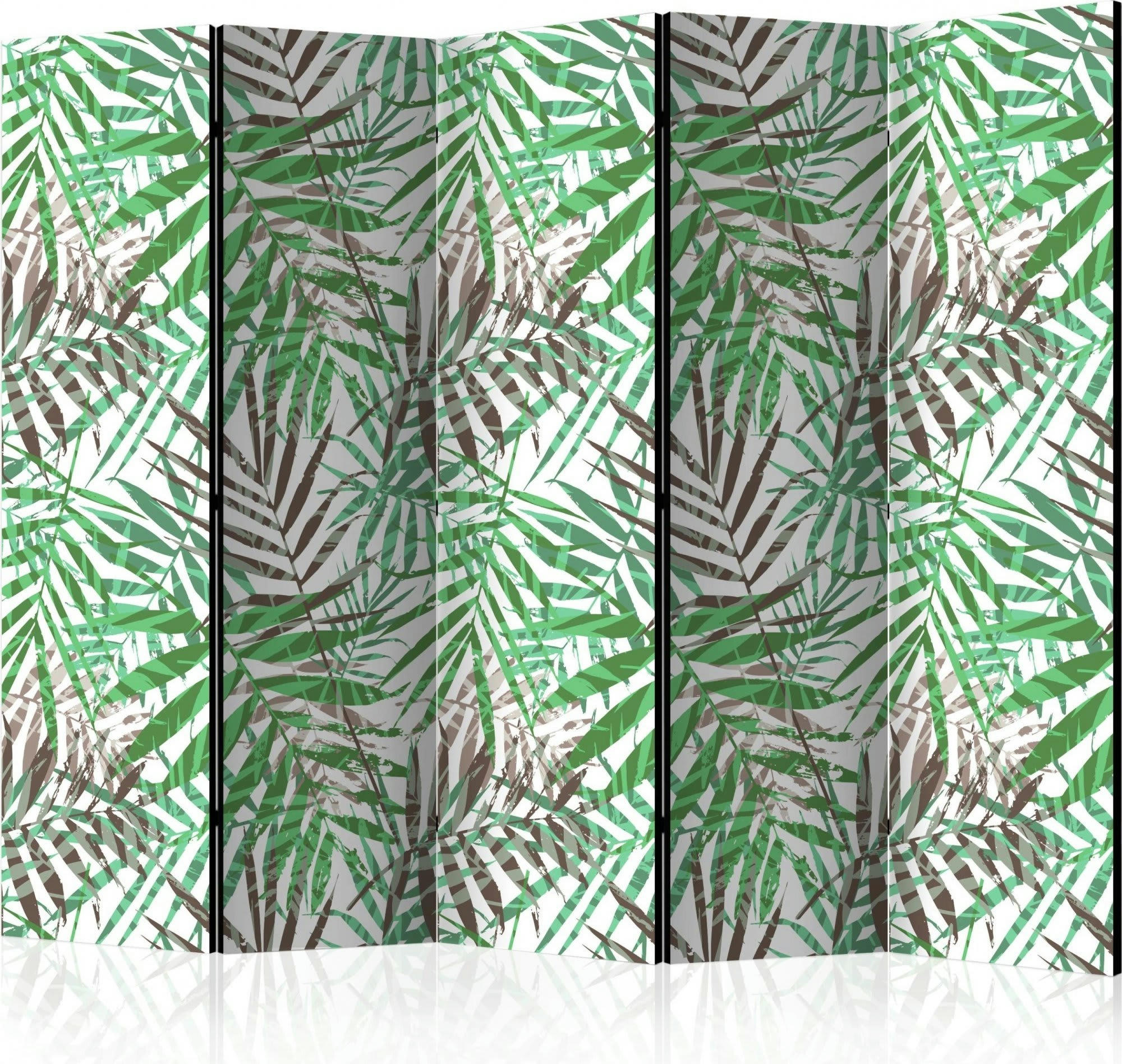 WILD LEAVES II - Paravent Nature Toile intissée Vert