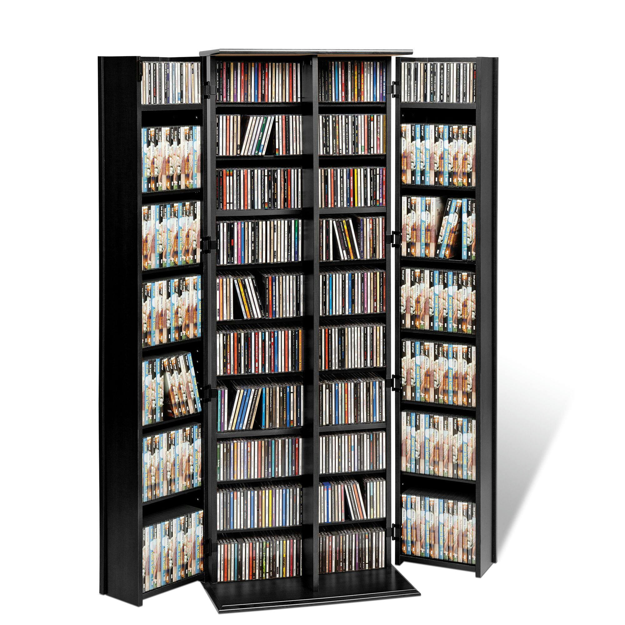 Prepac Grande Locking Media Storage Cabinet with Shaker Doors
