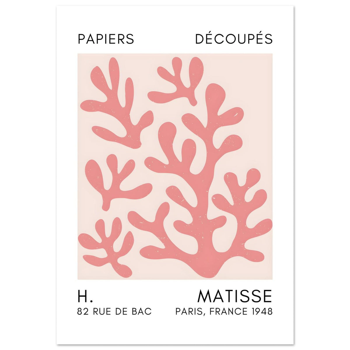 Artfulprints Poster Matisse – Coral shadows taupe  - 70x100 cm - Taupe