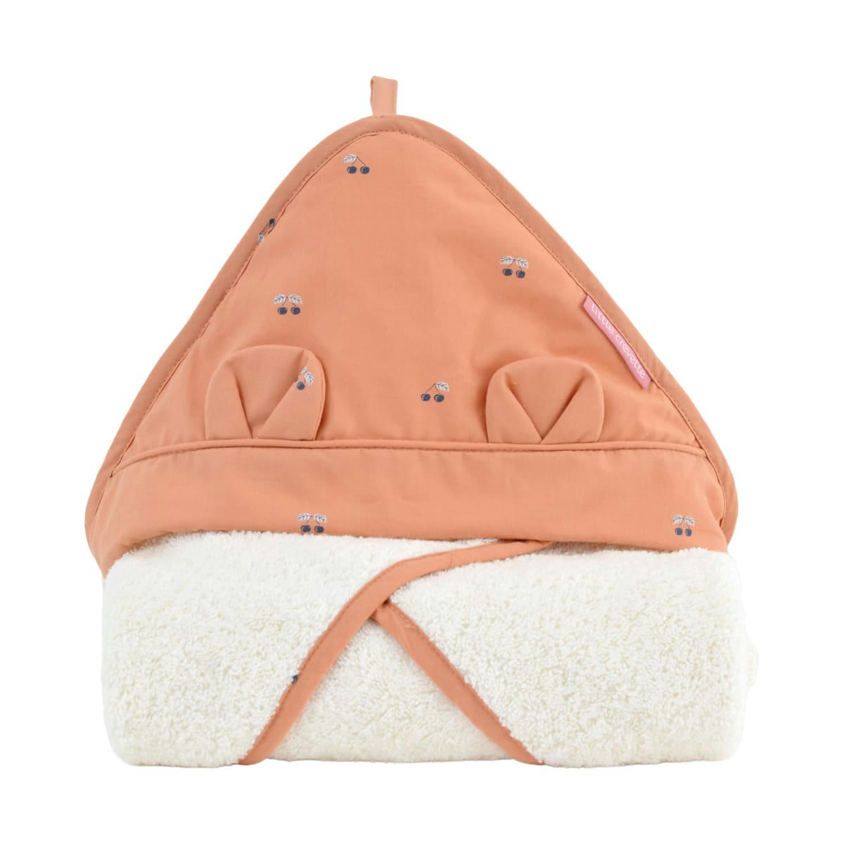 GRIOTTE - Cape de bain terracotta coton bio 75x75 cm