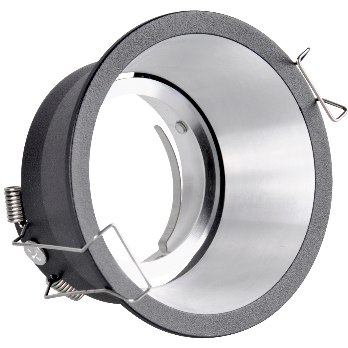 Oprawa wpuszczana okrągła czarno-srebrna KOLDING1xMR16x8W IP20 Polux