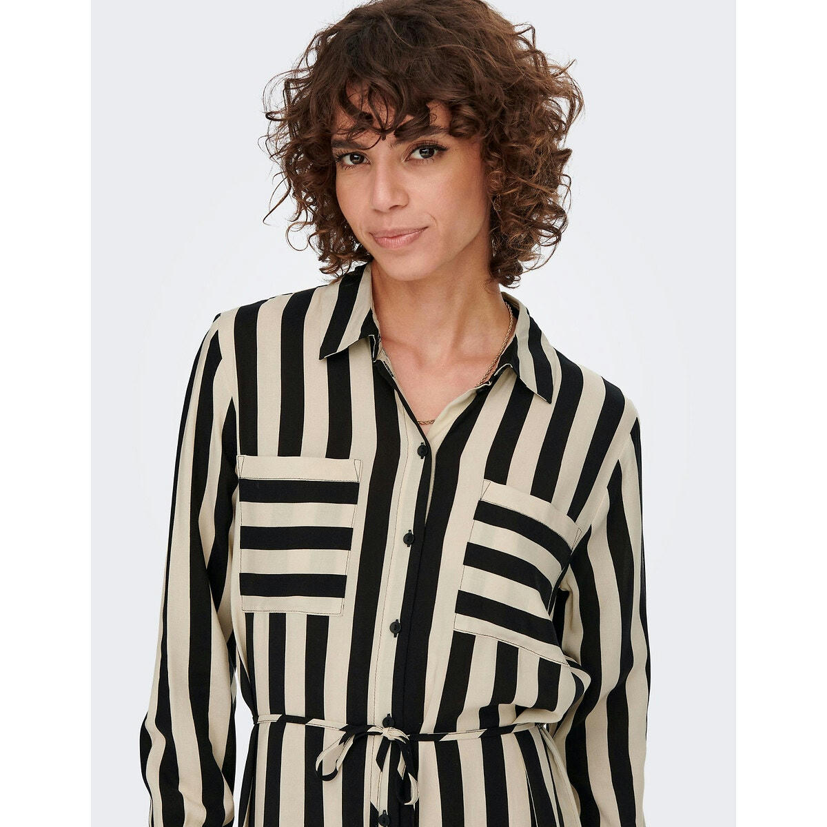 Robe-chemise rayée
