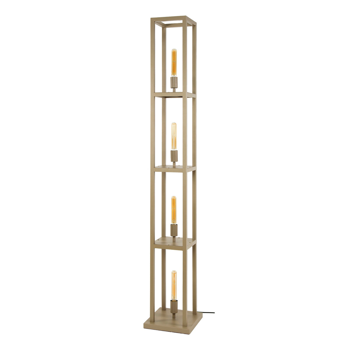 Giga Meubel Vloerlamp Quadra - Beige - 4-Lichts - 25x25x163cm