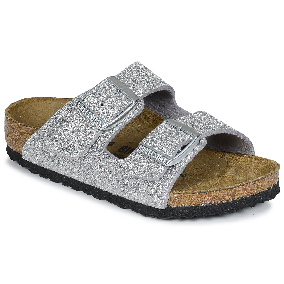 BIRKENSTOCK - Arizona Kids - White / Shiny / Glitter / Silver
