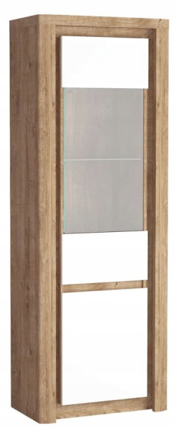 Biały połysk pojemna witryna 70 cm Gloss Livinio led