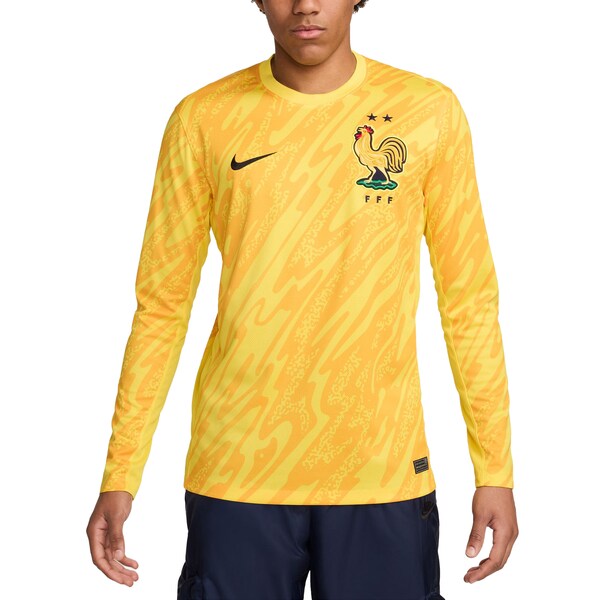 France National Team Nike 2024 Goalkeeper Replica Stadium Long Sleeve Jersey - Yellow