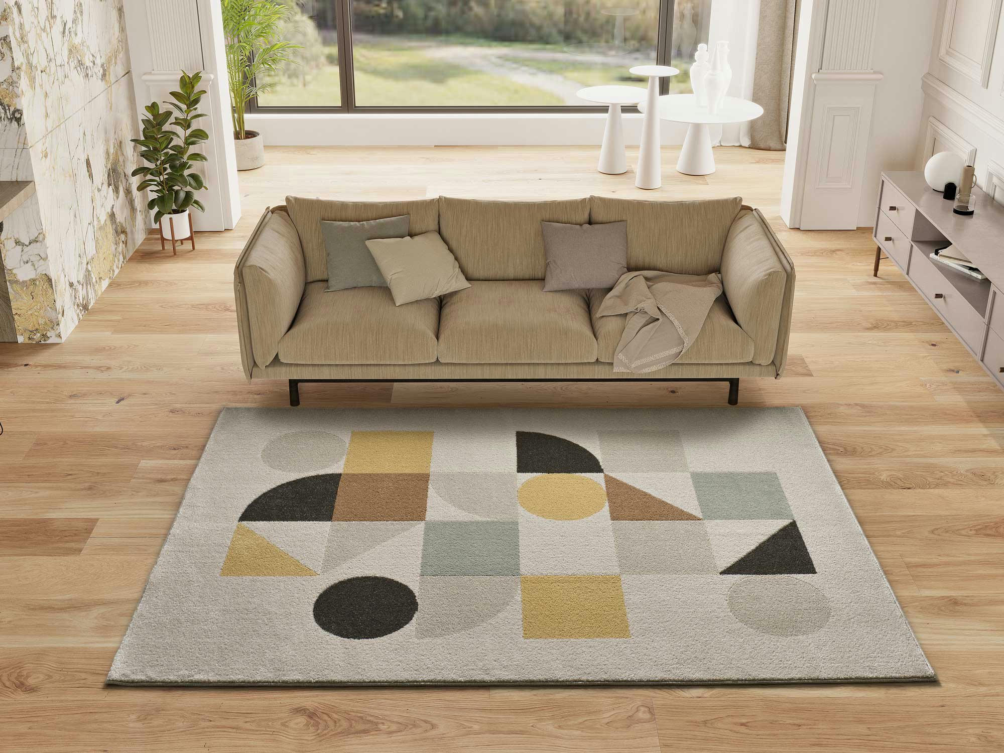 DOMUS - Tapis de style scandinave multicolore, 160X230 cm