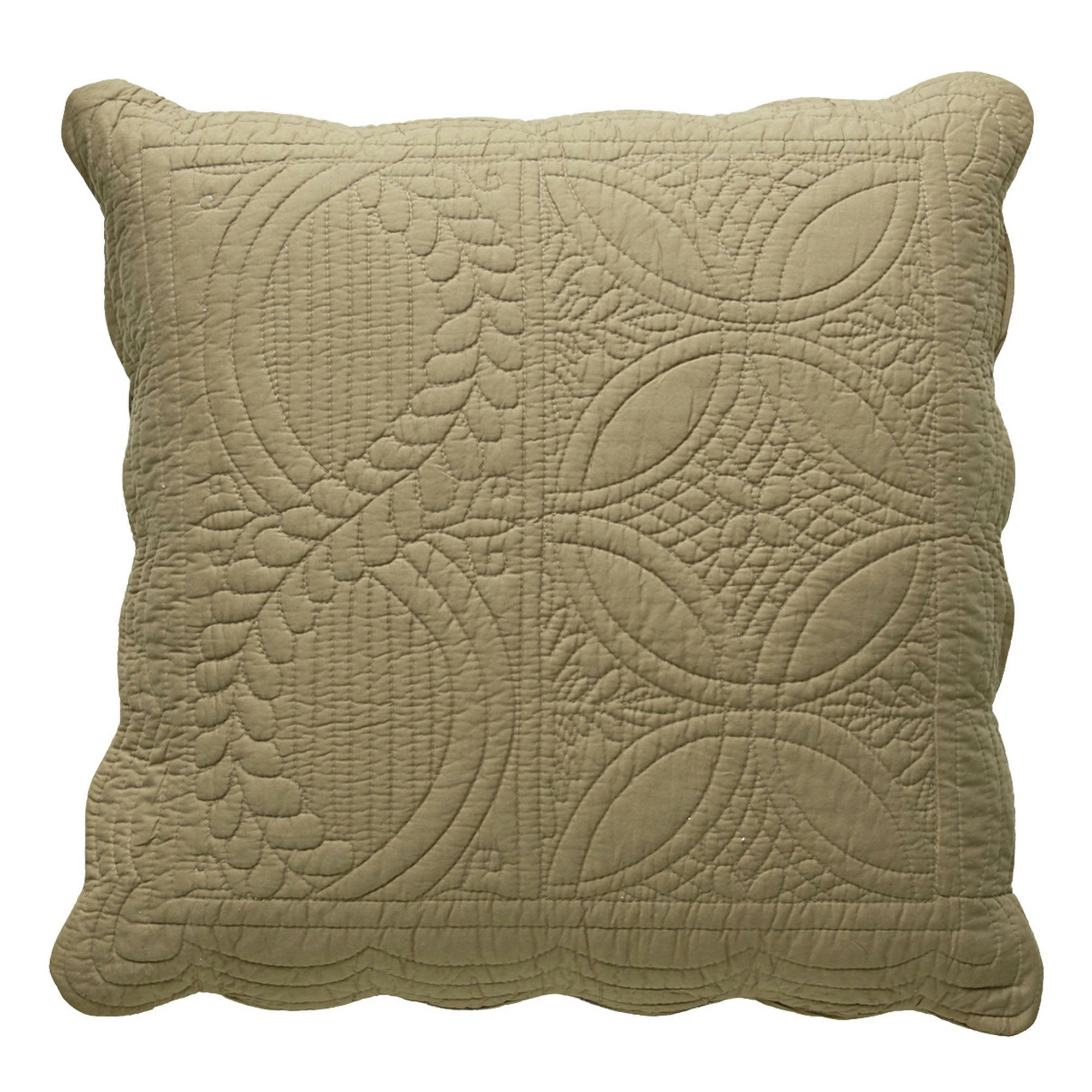 BAILLARGUES - Housse d'oreiller 65x65 beige ficelle en coton