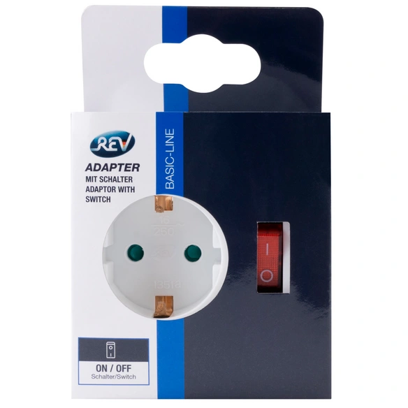 Adapter 2-   1-fach, Weiß, Kunststoff