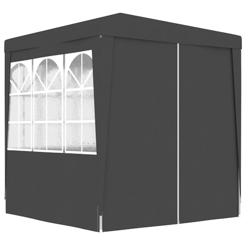 NNEVL Professional Party Tent with Side Walls 2.5x2.5 m Anthracite 90 g/m&sup2;