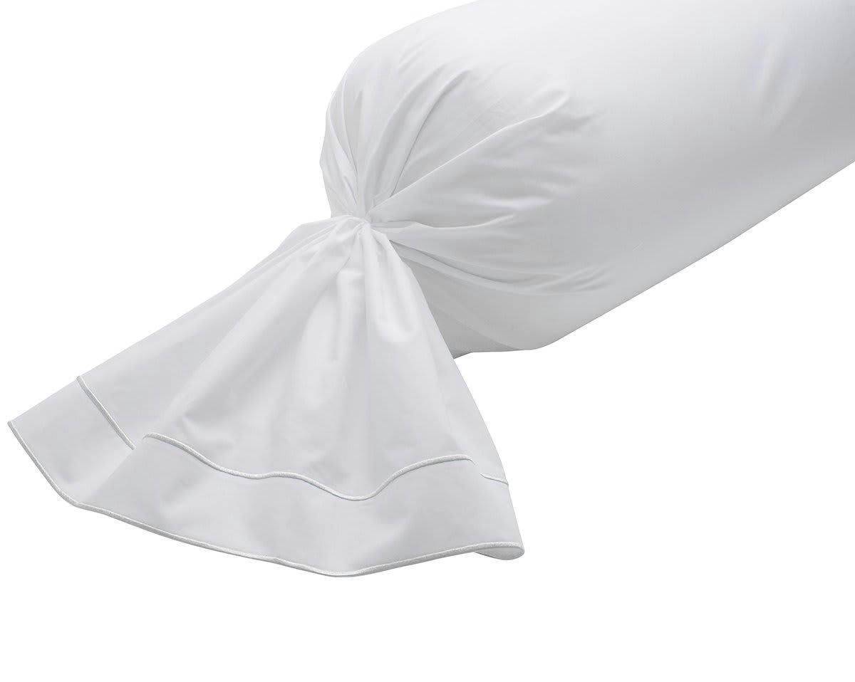 LOUVRE - Taie de traversin coton blancxblanc 43x210 cm