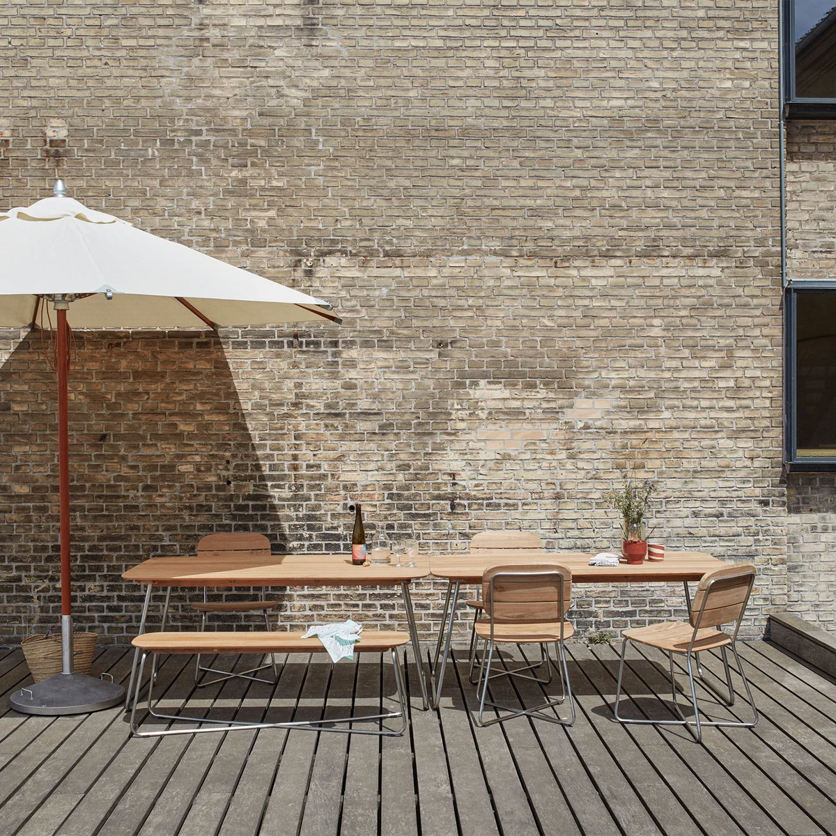Fritz Hansen - Skagerak Lilium Tisch 160 x 90 cm, Teak / Edelstahl