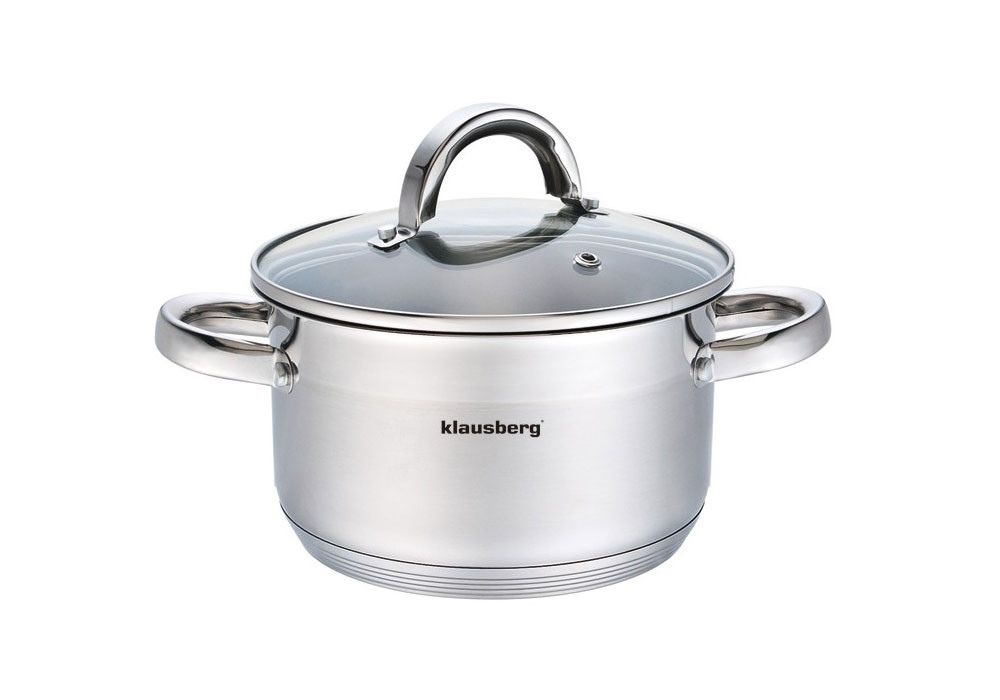 Garnek stalowy 2.6L 18cm na indukcję gaz KLAUSBERG