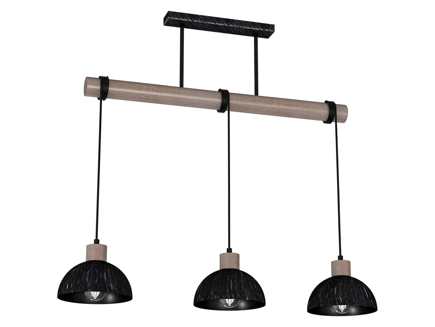 Lampa wisząca Erik 3-punktowa metalowa czarna