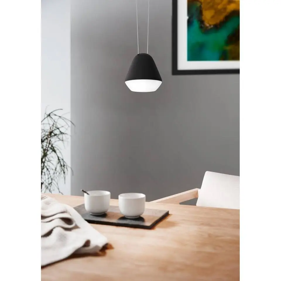 EGLO Palbieta Hanglamp - GU10 - Kunststof - Zwart