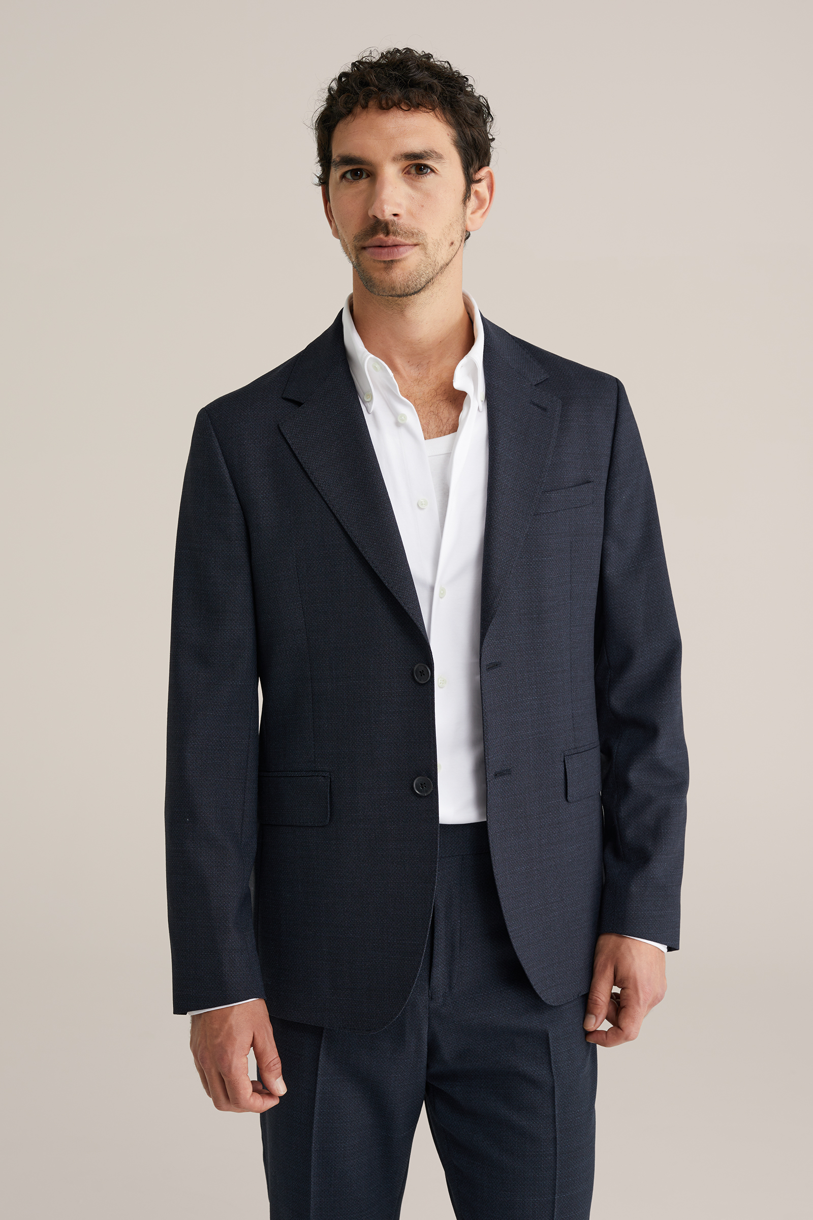 Heren Premium slim fit blazer van wolmix