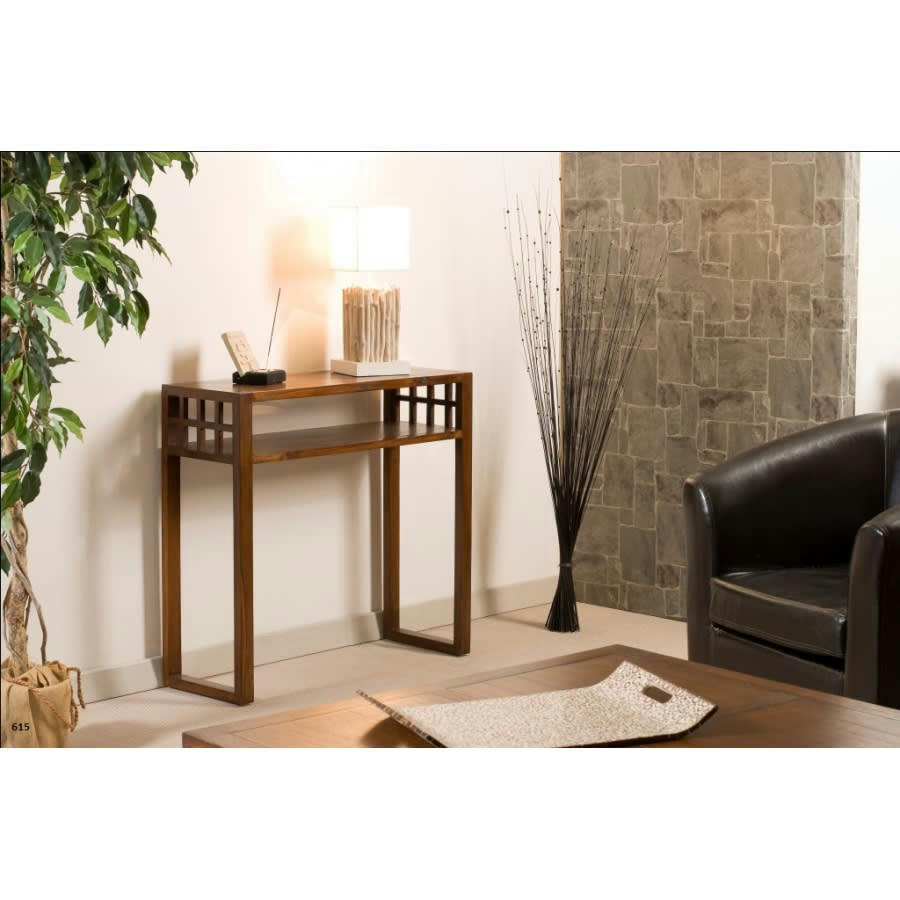 EDEN - Console rectangulaire 1 étagère en mindi