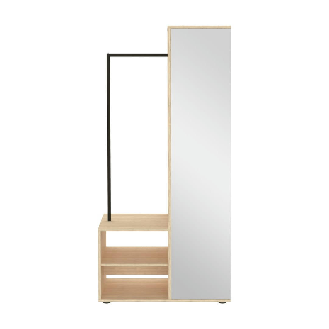 BEE - Meuble d'entrée effet bois chêne naturel