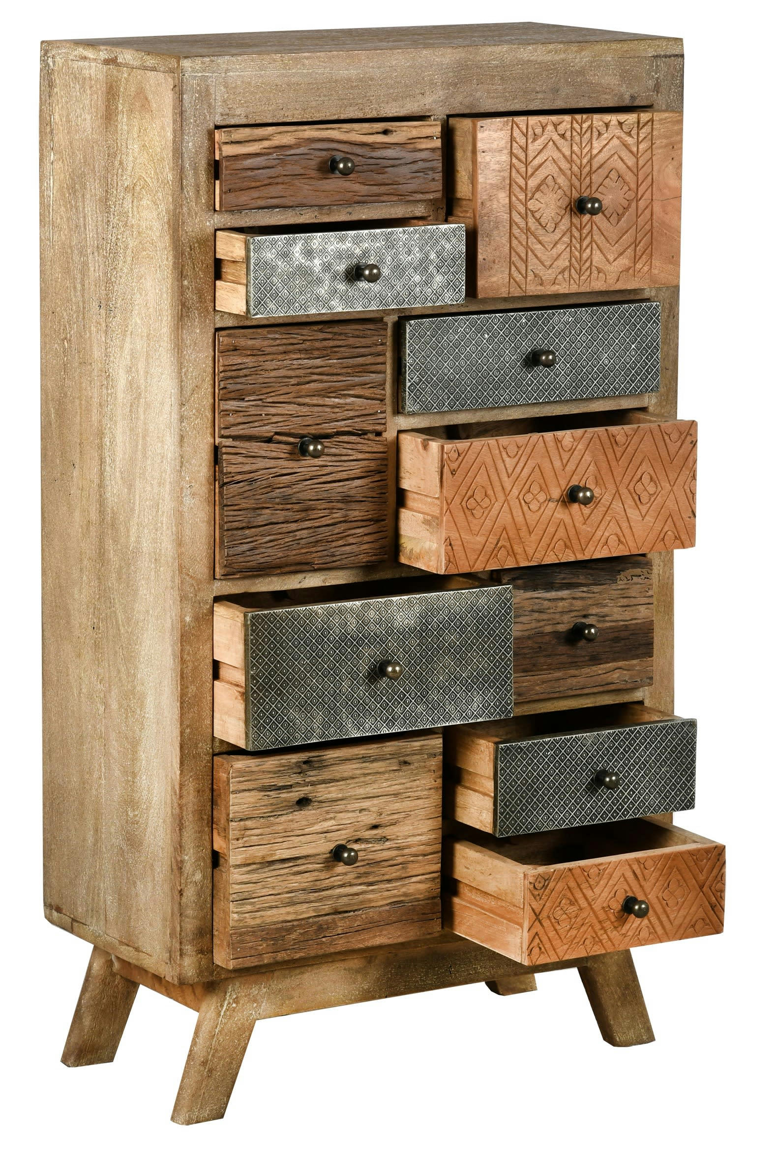 - Commode haute en manguier et métal zouma