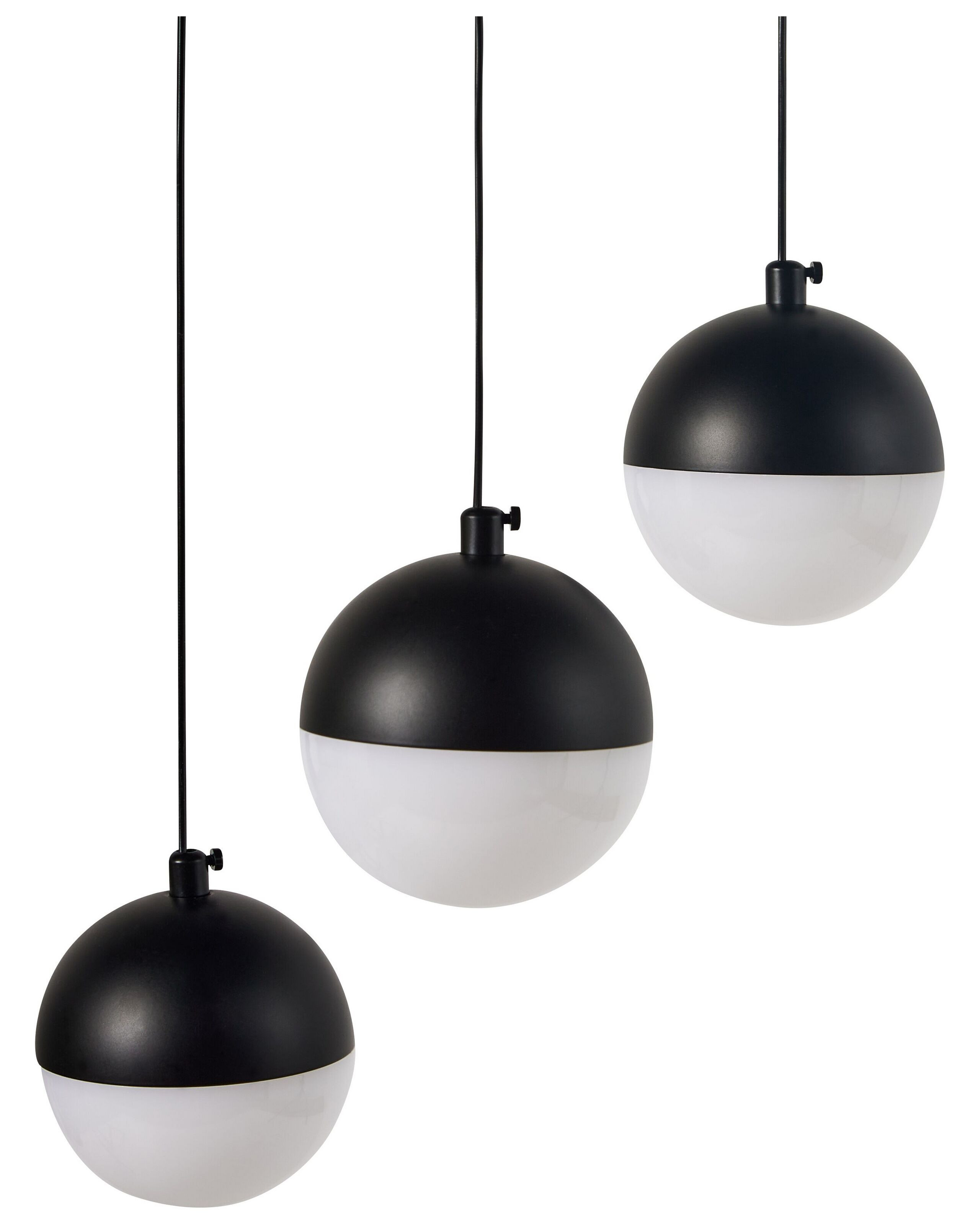 Lampa wisząca LED 3 punktowa dekoracyjna czarna
