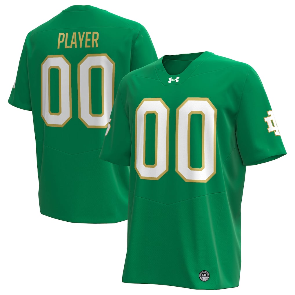 Notre Dame Fighting Irish Under Armour Alternate NIL Pick-A-Player Replica Football Jersey - Kelly Green