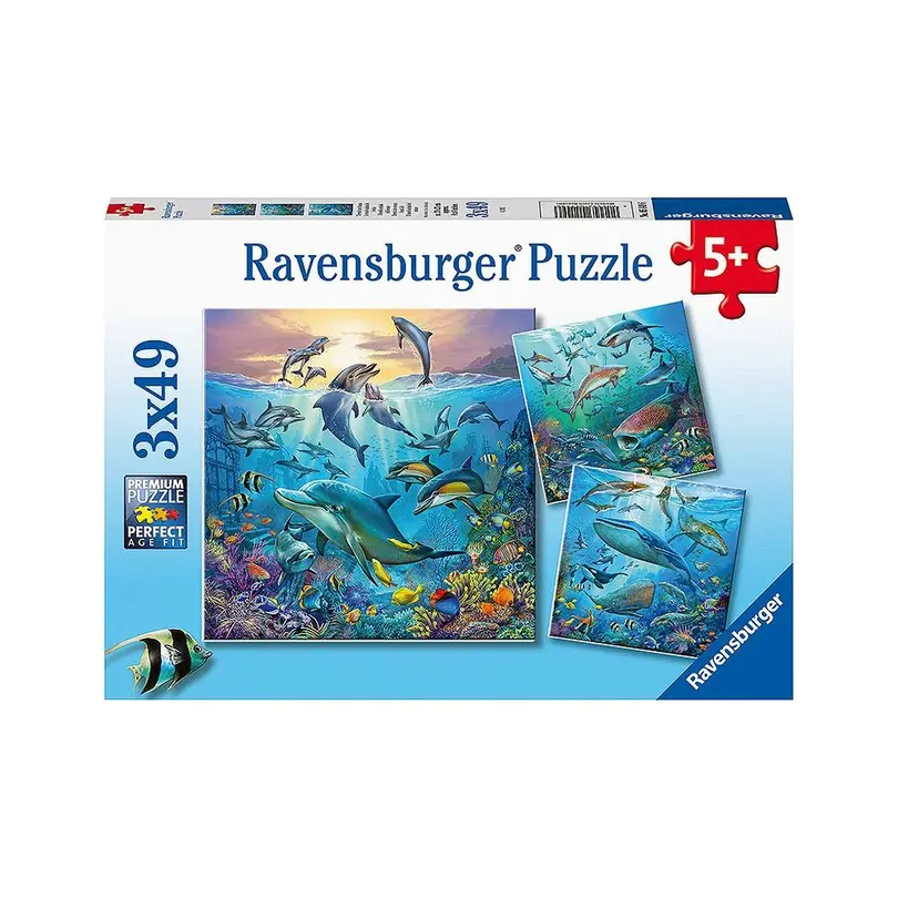 Puzzle 3er-Set Tierwelt des Ozeans
