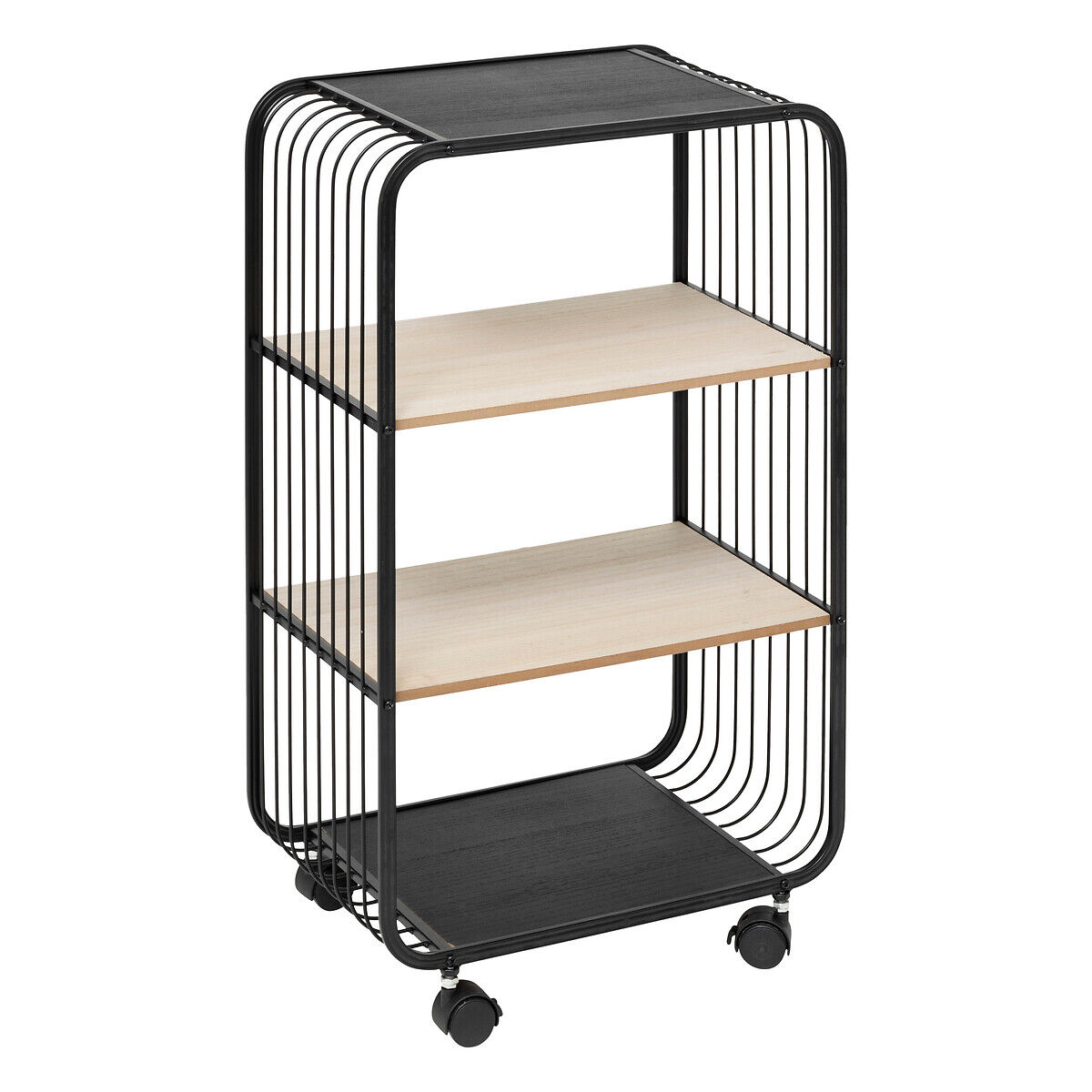 Estante com 3 níveis em mdf preto