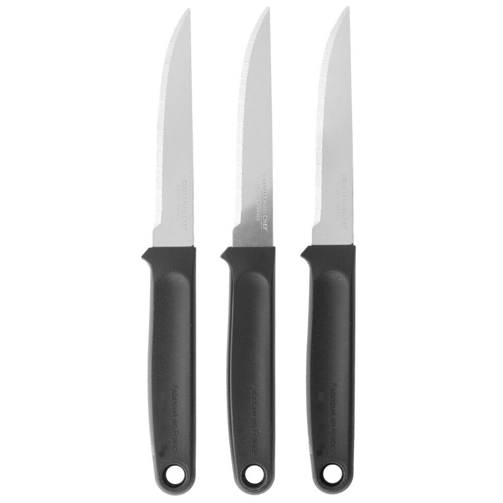 Couteau côte à l'os lame microdentée x3