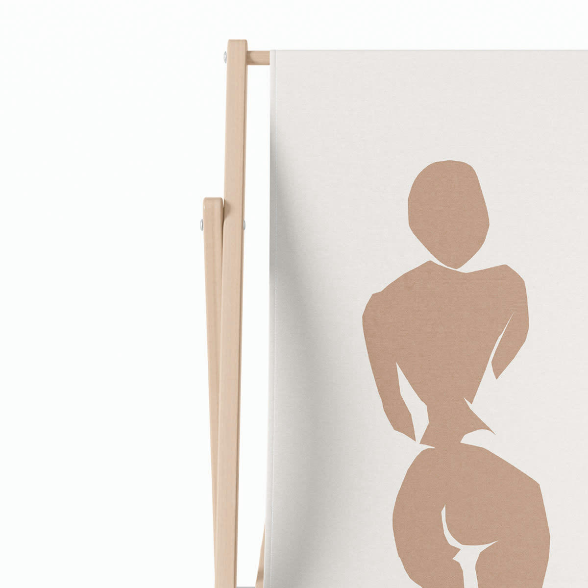 - Transat / Chilienne pliante graphique bois de hêtre beige