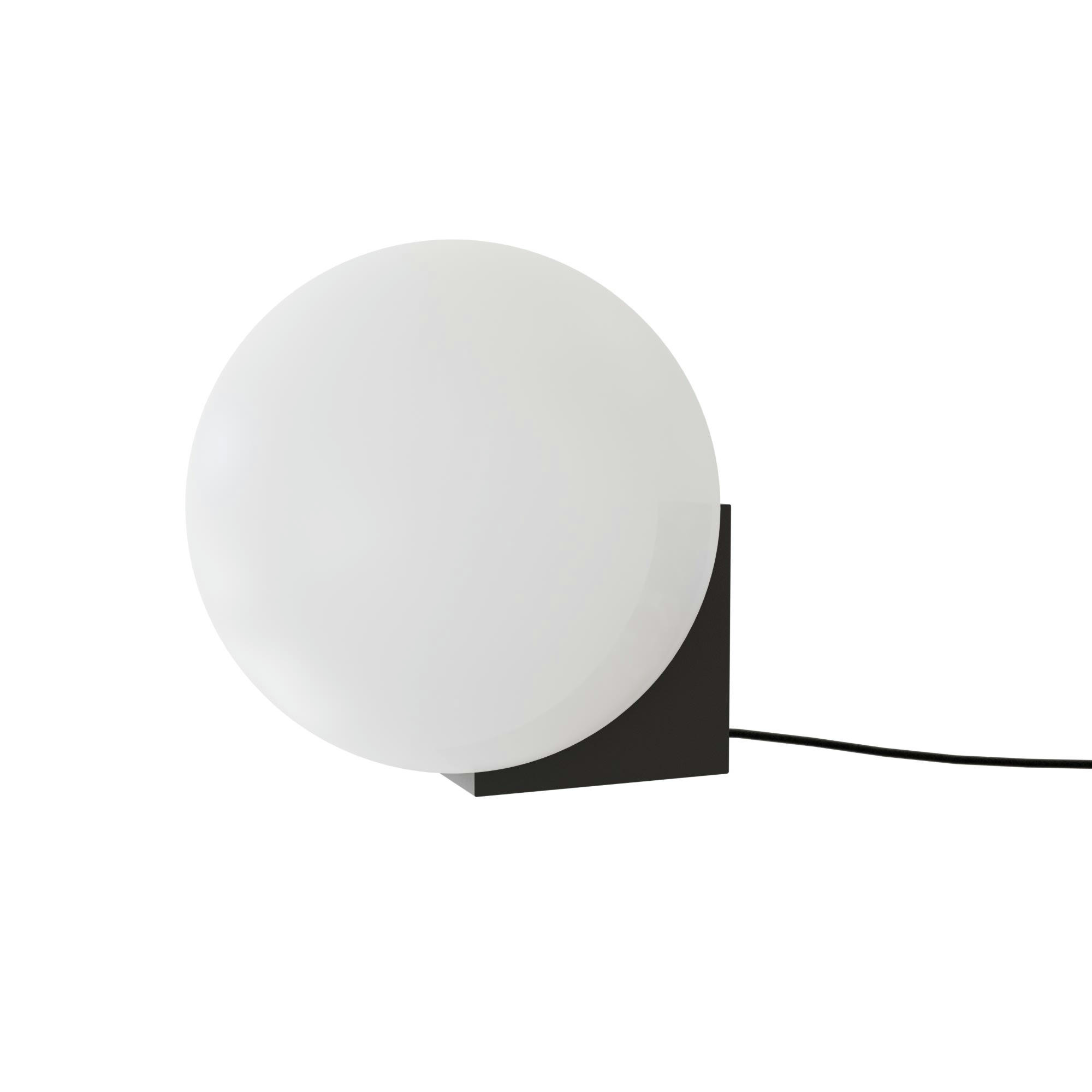 OBI - Lampe de table avec base en verre noir brillant